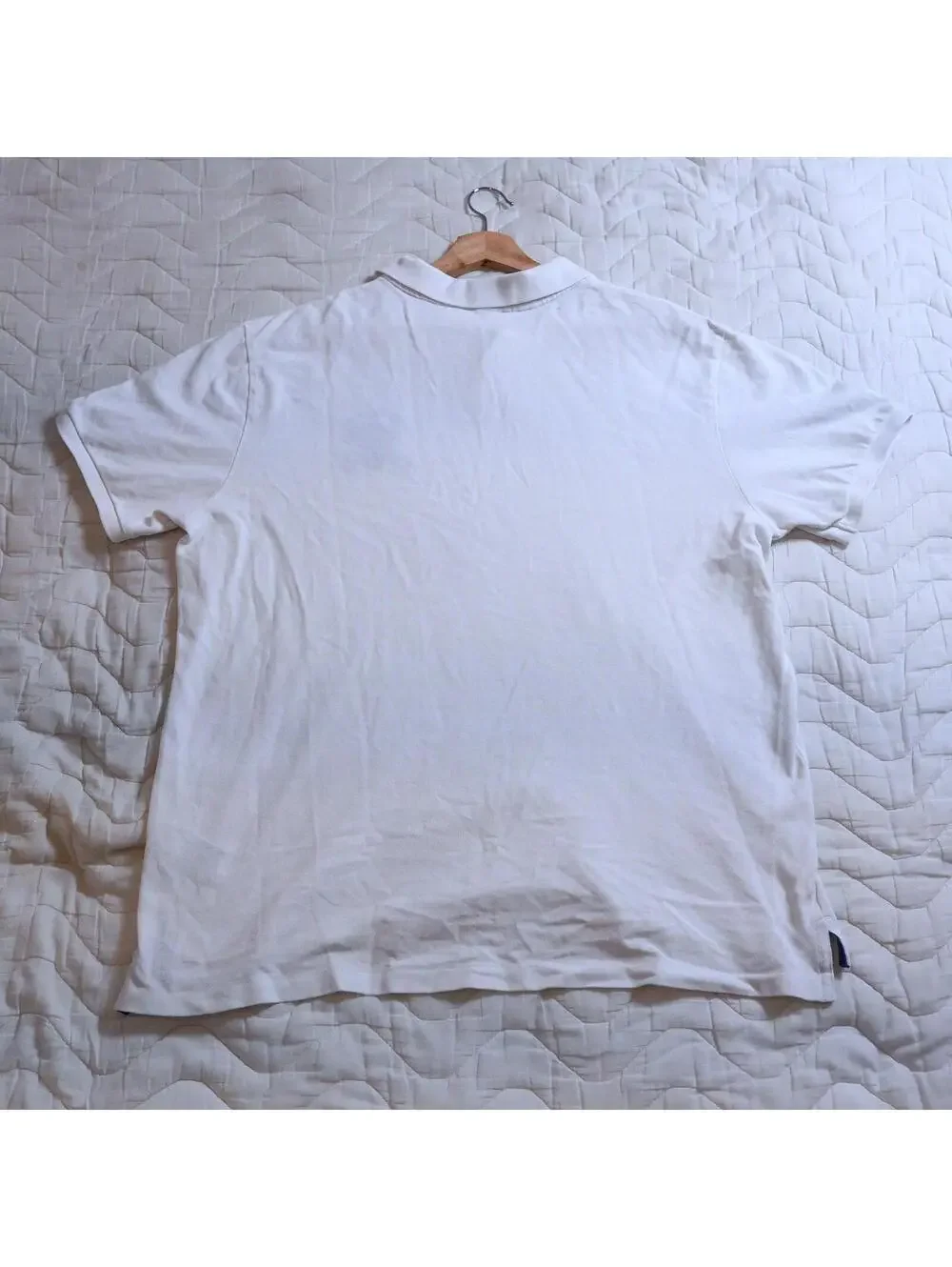 Polo Ralph Lauren White Polo Shirt Mens XXL Blue Big Logo Classic Rare Preppy